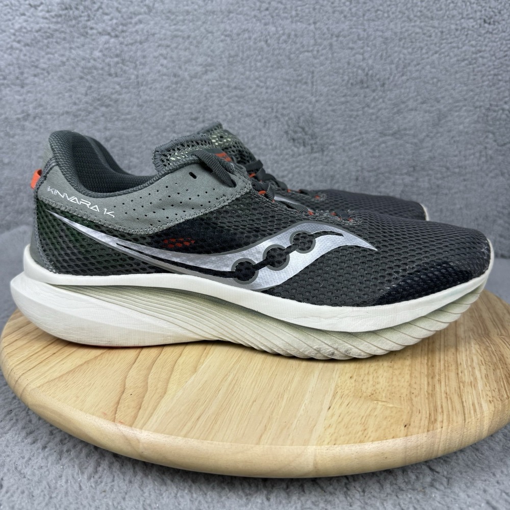 Saucony Kinvara 14 Mens 12.5 Green White Road Running Shows Cushion S20823-140